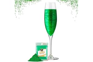 CAPPSTAN UK Twinkle My Drink® St Patricks Green 2.0 Premium Edible Glitter for Drinks | St Patricks Cocktail Decorations | St Patricks Party Drinks | 5g up to 25 Servings