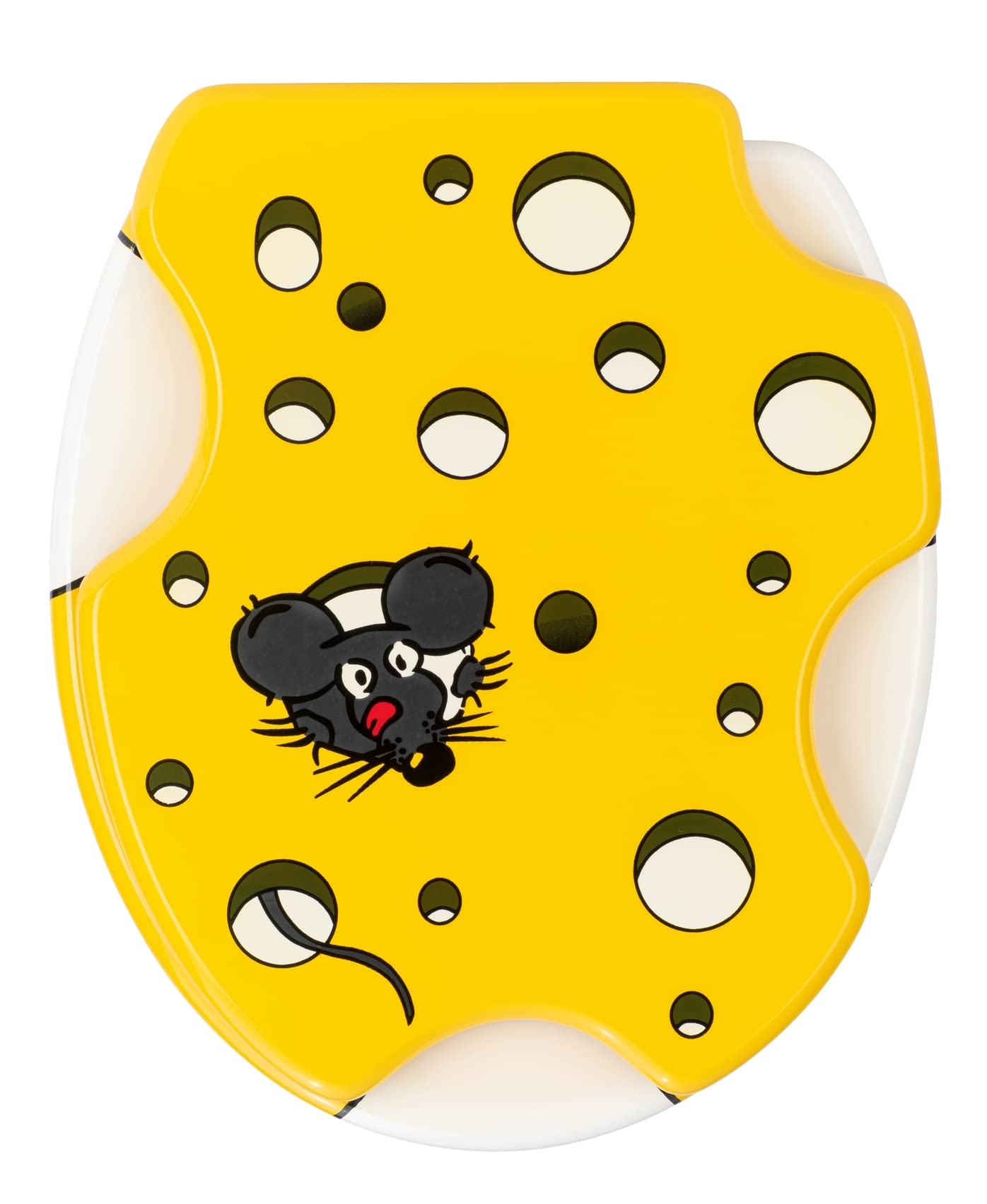 WENKO 336831100 Toilet seat Speedy - Fix-Clip hygienic Metal mounting, MDF, 37 x 44.5 cm, Multicoloured โ image 1