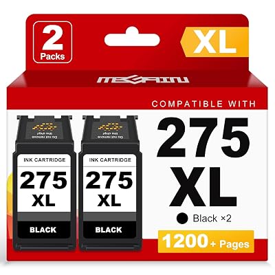 MEGAIN 275XL 276XL Ink Cartridges Replacement Cannon PG-275 275 XL and CL-276 276 XL Ink Cartridge Compatible for Canon PIXMA TR4700 TR4720 TS3700 TS3722 TS3500 TS3522 Printers (2 Black Combo Pack)
