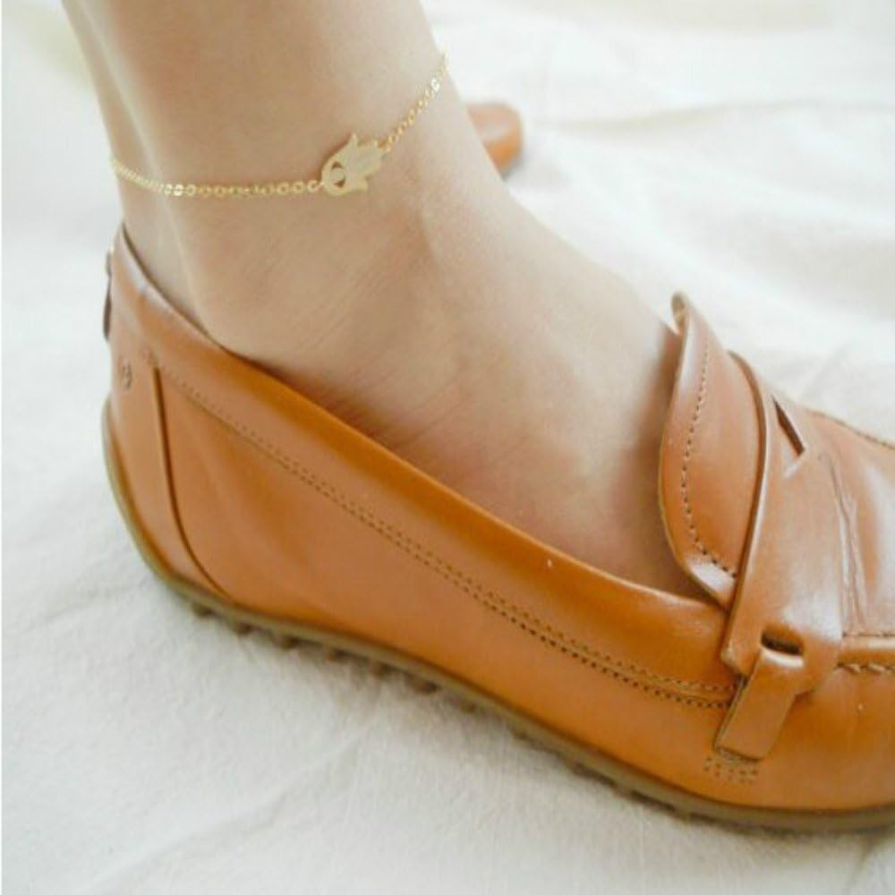 HUSUP&reg: Fashionable Fatima's Hand Shiny Alloy Anklet