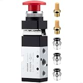VIILOCK 5/2 Way 1/4"NPT Momentary Push Button Mechanical Valve MSV-86522PB | Manual Control Valve for Pneumatic Air Cylinder