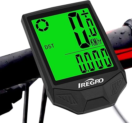 iregro fahrradcomputer kabellos ip65 wasserdicht fahrrad computer 2 5 lcd display radcomputer fahrrad tacho 18 funktionen fahrrad kilometerzahler fur radsport realtime speed track amazon de sport freizeit