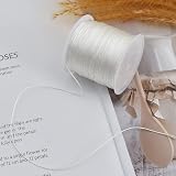 TONIFUL 1mm Nylon Cord Satin String 100 Yards White Jewelry Beading Thread view 3