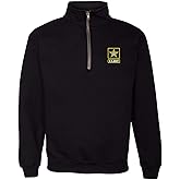 ALLNTRENDS Adult Zip Collar Sweatshirt US Army Embroidered Military US Army