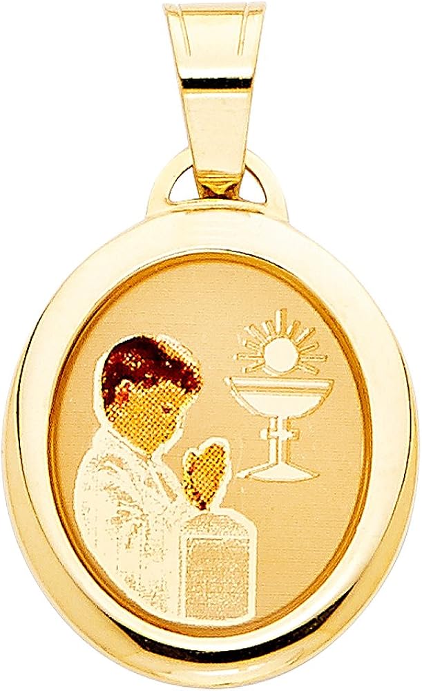 boys communion medal