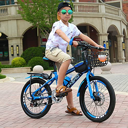 22 inch kinderfiets, kindermountainbike met dubbele schijfrem, frame van koolstofhoudend staal, antislip en slijtvaste… - Image 8