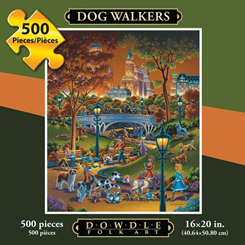 Jigsaw Puzzle - Dog Walkers 500 Pc By Dowdle Folk Art