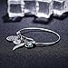 Udobuy®Stainless Steel Memorial Bracelet - I Used To Be His Angel Now He's Mine Dad Angel Wing Hand Stamped Dad Necklace for Memorial Gift Sympathy Gift