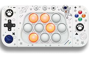HLXY Fast Push Handheld Game, Pop Light Up Game Toys Upgraded Version 2, Lightly Push to Turn Off The Lit Bubbles. Fidget Sensory Toys for 6 7 8 9 Year Old Kids Boys & Girls & Teens Birthday Gifts