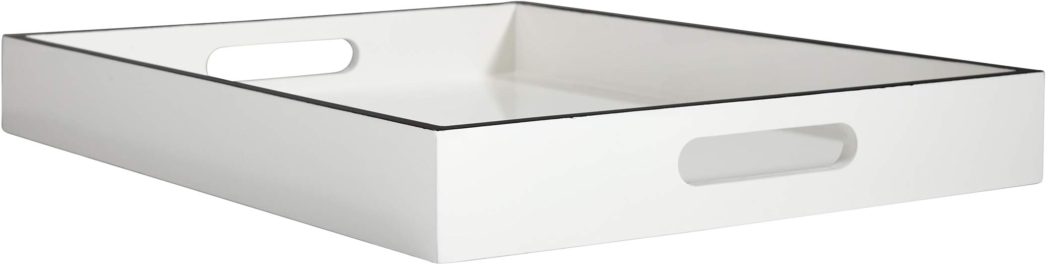 Now House by Jonathan Adler Chroma Lacquer Rectangular Tray, White