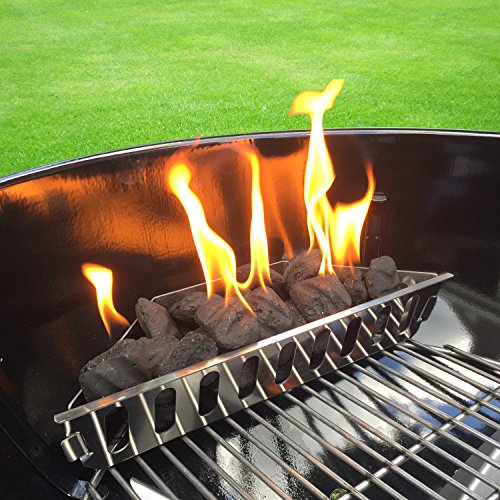 Stainless Steel Charcoal Basket- BBQ Grilling Accessories for Grills and 22" Kettles- Heavy Duty Char-Basket for Briquette, Wood Chips- Charcoal Grill Accessories (Set of 2)