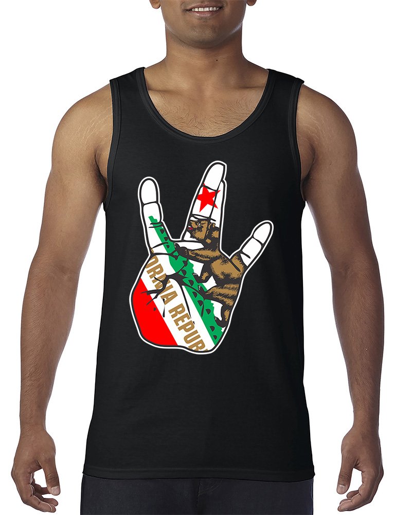 Cali Hand West Coast California Republic Bear Fashion Tank Top Shirts