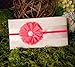 Ema Jane - Vintage Chiffon Boutique Jeweled Rosette Flowers Glued to Soft Stretcy Skinny Headbands (10 Pack)