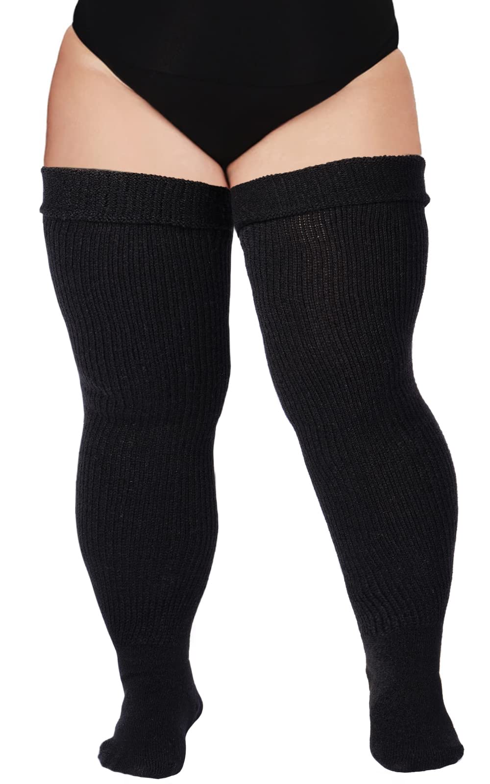 Plus Size Womens Thigh High Socks for Thick Thighs- Extra Long