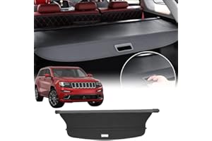 Vinomkii Cargo Cover fit for Jeep Grand Cherokee (2 Row WL) 2022 2023 2024 for Retractable Trunk Rear Security Cover Shielding Shade