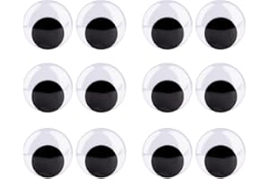 Sunmns 1.6 Inch Wiggle Eyes with Self Adhesive, 12 Pack