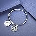 CJ&M Best Friend Bracelets - Side By Side Or Miles Apart Compass Best Friends Bangle Bracelets Adjustable,Long Distance Friendship Gifts,Sister Gift Jewelry