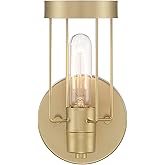 DESIGNERS FOUNTAIN Tafo Outdoor Light Fixture, 9.5 Inch Exterior Wall Lantern Sconce for Front Door, Patio and Porch, Golden 