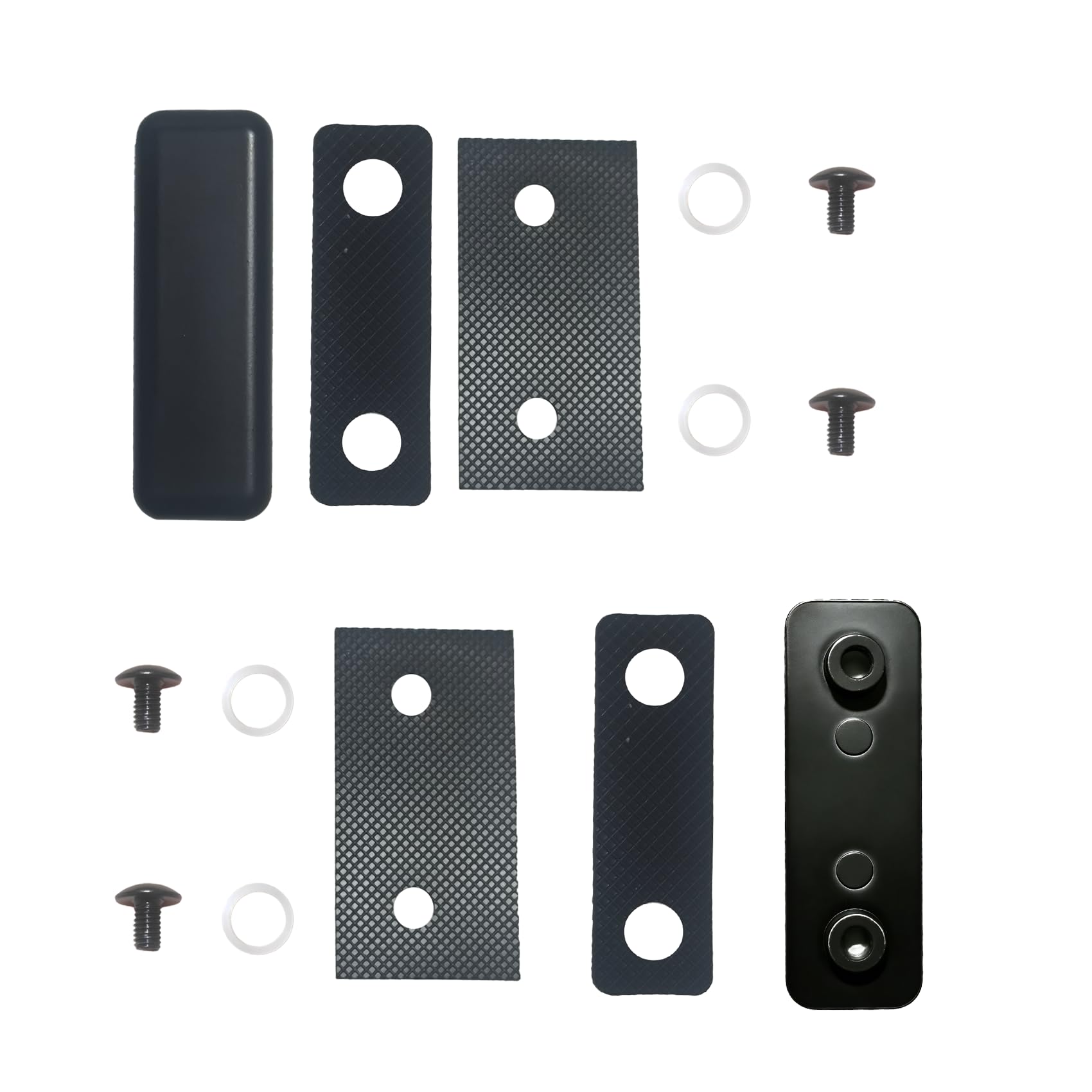 Photo 1 of 2 Pack 710001 Hinge Outer Plate Repair Kit Compatible with After 1973 Snugtop Camper Shell, Nut Plates Hinge bushings Replace,Truck Cap Glass Rear Doors Accessories