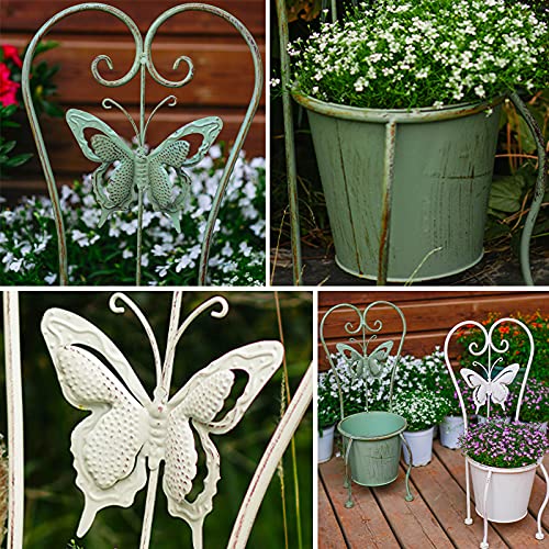 PLHMS Metall Pflanzkorb, Gartendekoration Blumentöpfe, Blumentopf, Indoor Outdoor Pflanzkübel Container, Pflanztopf… – Bild 8