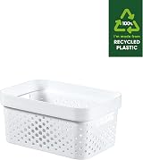 Curver Infinity Dots Rect Storage Boxes Set of 4 4.5 Litre White view 2
