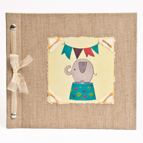 Baby Book Baby Memory Book Neutral Unisex Elephant Baby Album