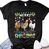 Funny Graphic T-Shirt for Women, Merry Christmas Letter Printed Casual Short Sleeve T-Shirt Women's Tee Top