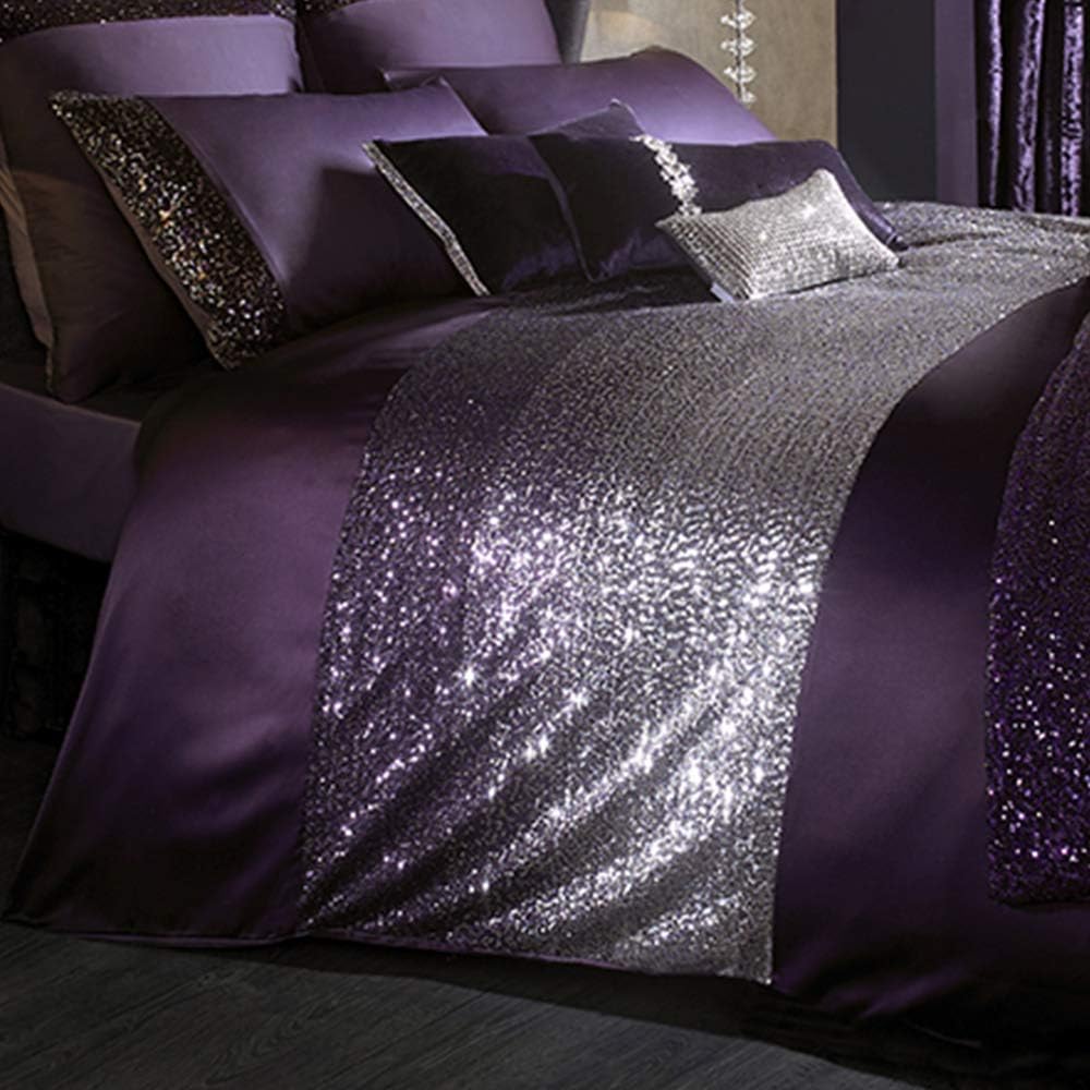 Amazon Com Huma Luxury Sequin Duvet Quilt Cover Set Decorative 3