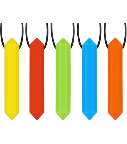 Chew Necklaces for Sensory Girls, Chewy Necklace Sensory Toys for Kids with Autism, ADHD,SPD, Chewing, Teething or Special Needs, Oral Sensory Chew Toys for Kids Adult Reduce Anxiety Fidgeting