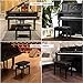 Yaheetech Adjustable Piano Bench Wooden Faux Leather Padded Piano Stool Electronic Piano Stool Keyboard Bench Black