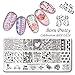 BORN PRETTY 4Pcs Nail Stamping Plate Valentine's Day manicuring Nail Art Image Template DIY Decoration with 2Pcs BORN PRETTY Scrapers for Gift