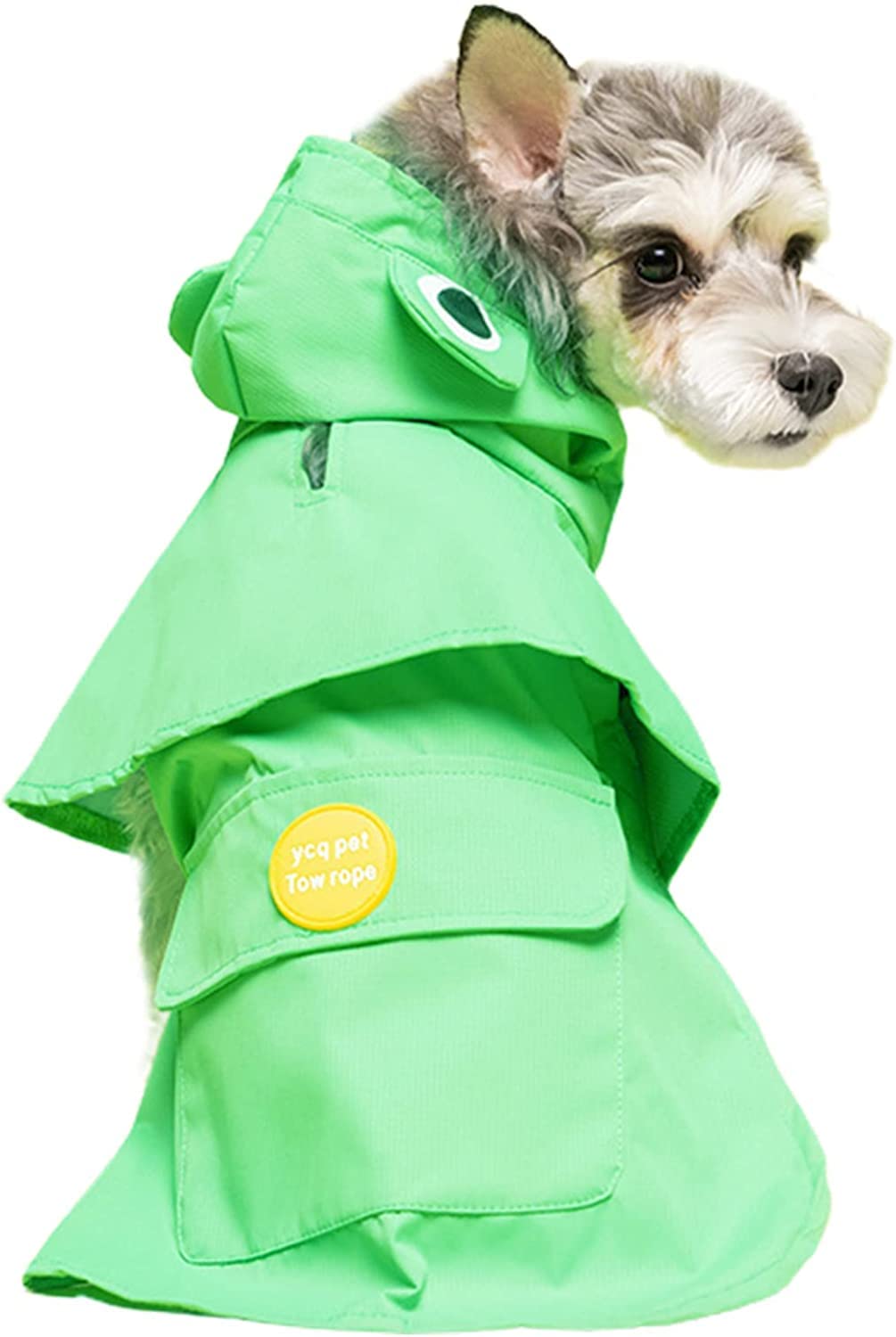 Dog Raincoat, Pet Lightweight Waterproof Rain Jacket, Pet Puppy Slicker Raincoat with Leash Hole, Dog Rainwear for Small Medium Dogs_2XL(Green) โ image 1
