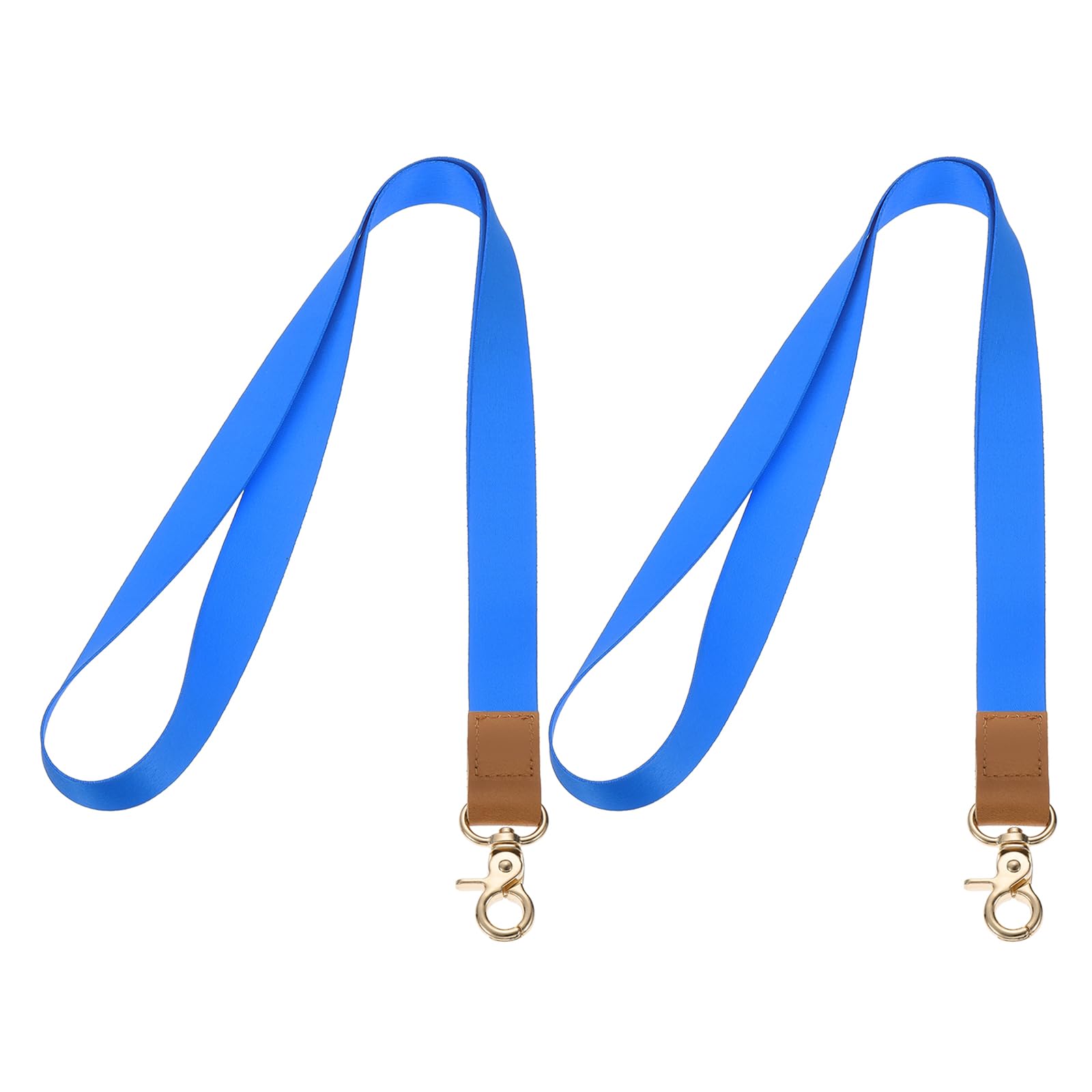 PATIKIL Neck Lanyard, 2 Set Long ID Badge Lanyard with Lobster Clasp for Teacher Women Men Keychain Lanyard Strap for Wallet Keys ID Card Whistle, Blue