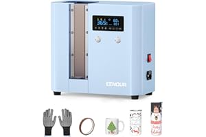 EENOUR Auto Tumbler Heat Press Machine - Pressure Setting, Press & Rotation Automatically for Full Print - Mug Heat Press Heat Up Fast & Even for 11-32oz Sublimation Blank Tumbler Glass Cup (Blue)
