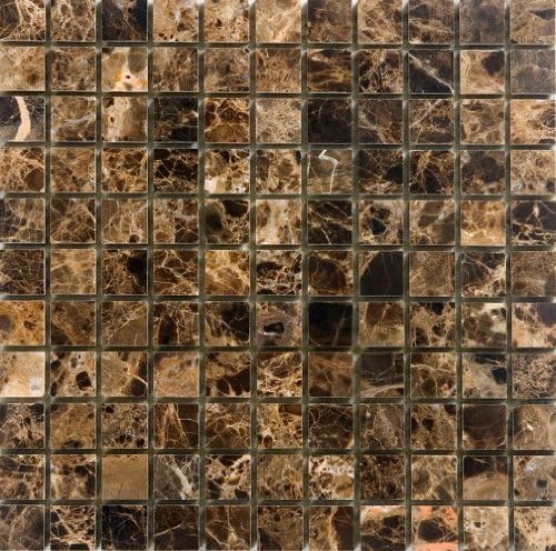 Epoch Tile ED1X1 1x1 Emperador Dark Polished Marble by Epoch Tile