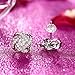 J.Rosée Women Classic 925 Sterling Silver High Polished Cubic Zirconia Small Hinged Hoop Earrings Christmas Jewelry Gifts (Accent Knot)