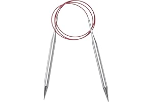 uxcell Size US 11 (8mm) Knitting Needles Circular Needle 40 Inch(100cm) Round Metal Stainless Steel Needle for Handmade Proje