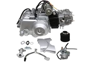 ZXTDR 125cc Engine 4-Stroke Motor Semi-Auto 3 Forward 1 Reverse Gear for ATV 4 Wheelers Tricycle