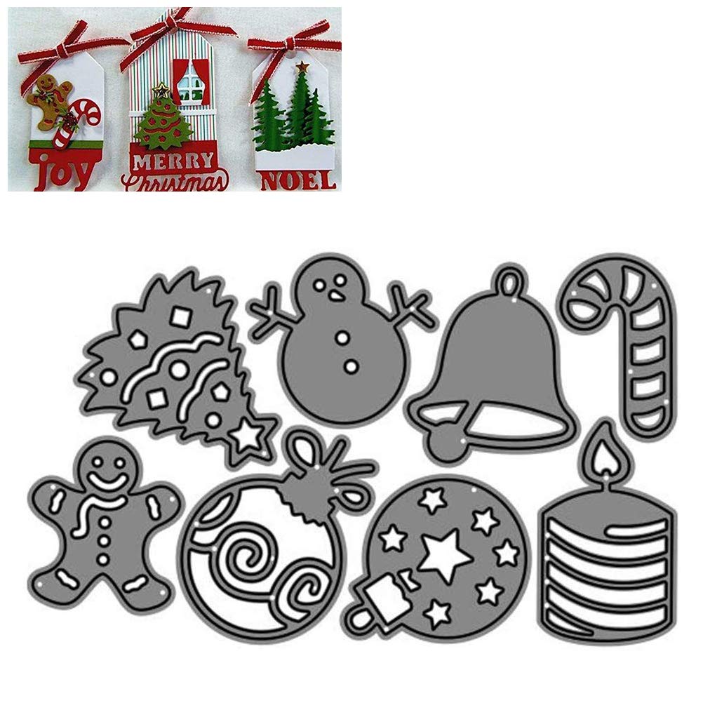 Cutting Dies for Christmas Decorations Metal Stencils Scrapbooking Tool DIY Paper Stencils Decor Die Cut Craft Carbon Steel Embossing Template