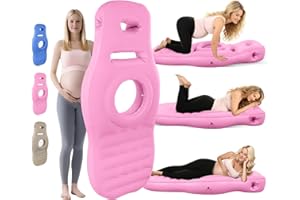 Pregnancy Pillow Mattress with Hole for Sleeping, Inflatable Maternity & Body Pillows for Pregnant Women, Comfortable Tummy N