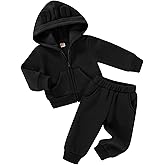 Happy Town Baby Clothes for Girls Boys Clothes Solid Color Zipper Hoodie and Pants Set Infant Fall Winter Outfits