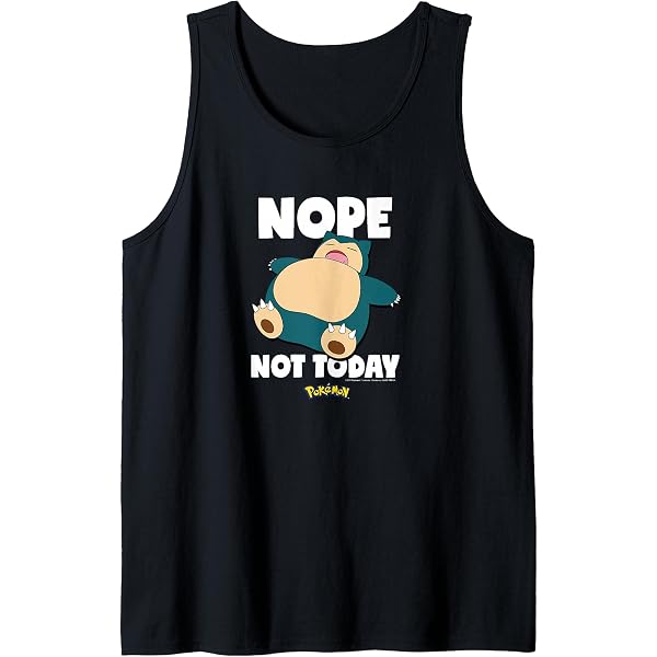 Camiseta Premium Pokémon Con Diseño "Nope Not Today" De Snorlax - Manga Corta Para Fans