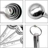 WEIQILE Measuring Spoons Set 6 Pcs Stainless Steel Bake Cook Kitchen view 3