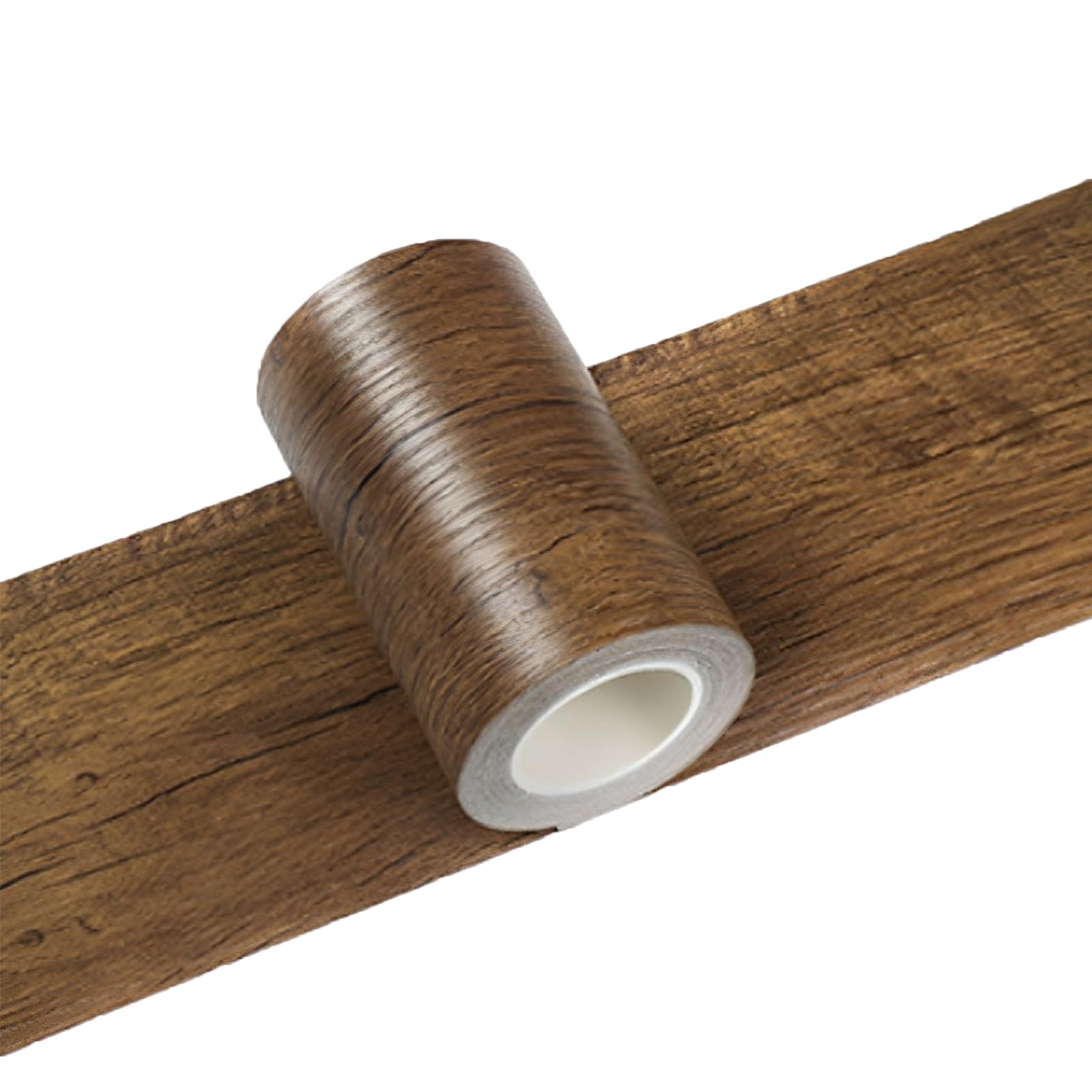 QXCFTW 1.96 in x 32.8ft Wood Grain Repair Tape, Floor Tape, Waterproof Wood Effect Tape, Wood Colored Trim, Adhensive Imitation Woodgrain Duct Tape, for Doors, Tables, Windows, Floors (Brown)