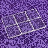 10 CleverDelights Square Glass Tiles - 1 Inch - Clear Tiles - Glass Cabochons - For Photo Pendants Mosaics Trays - 1