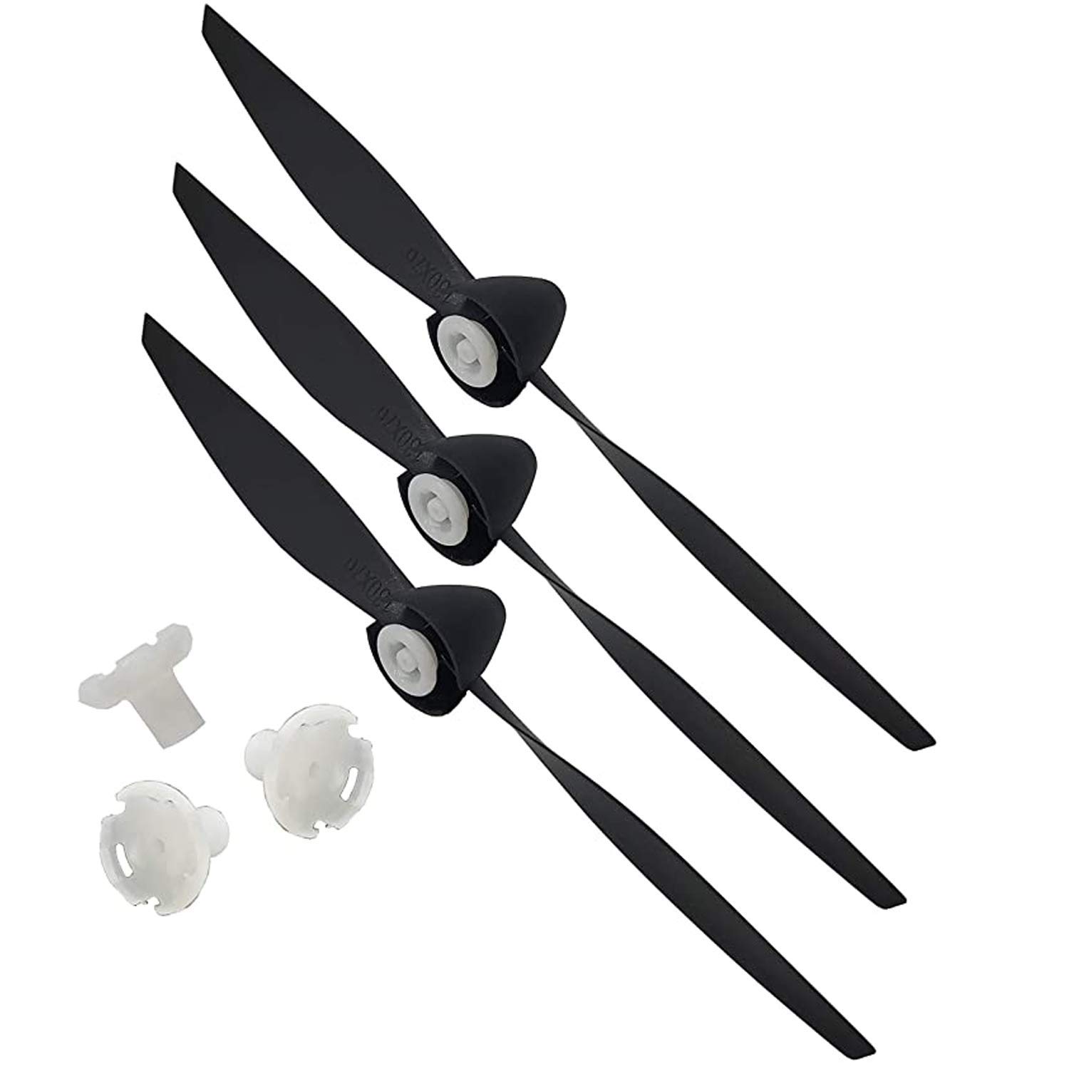 Top Race Spare Propellers TR-C285G Rc Plane and TR-C385 4 Channel Remote Control Airplane with Propeller Savers and Adapters Pack of 3