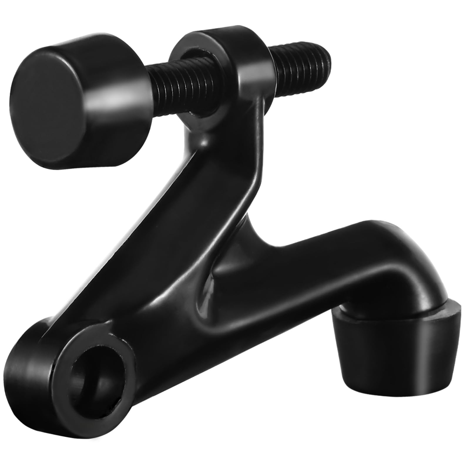 Photo 1 of HOMOTEK 8 Pack Hinge Pin Door Stoppers, Adjustable Deluxe Heavy Doorstops for Top of Door, With Black Rubber Bumper Tips, Black
