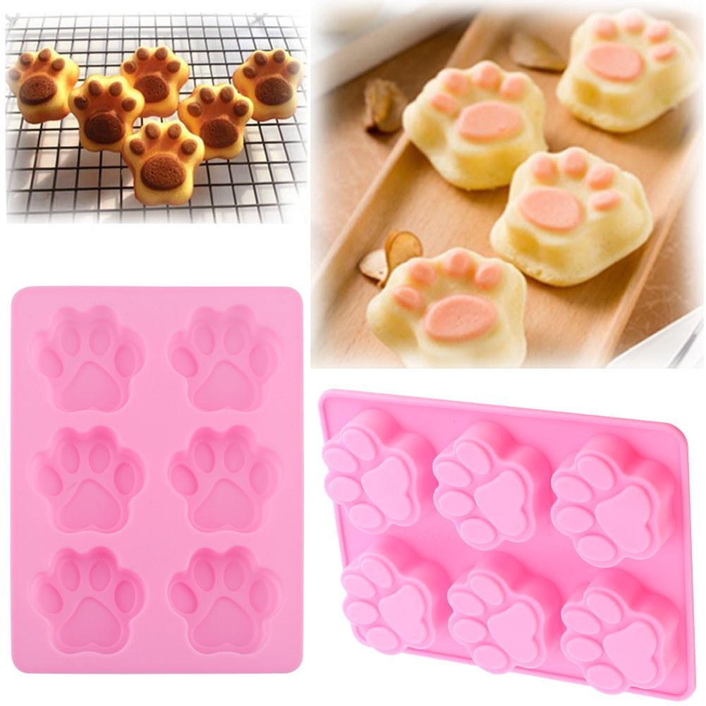 Hosaire Silicona 6 Agujeros Garras del Gato Forma de decoración de