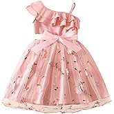 NNJXD Flower Girl Embroidery Dress Little Princess Tie Bowknot Summer Casual Dresses