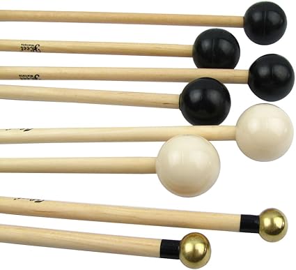 Amazon Com Ikn Xylophone Bells Mallets Sticks With Different Hard Set Of 4 Pairs Musical Instruments